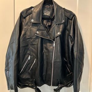 Levi black faux leather jacket